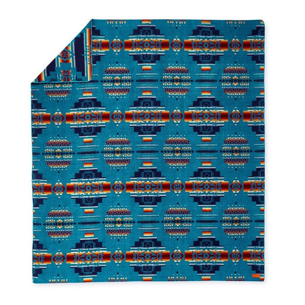 Under the Sea Blue Tribal Print Throw Blanket