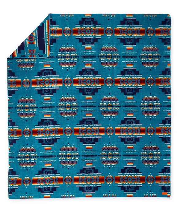 Under the Sea Blue Tribal Print Throw Blanket