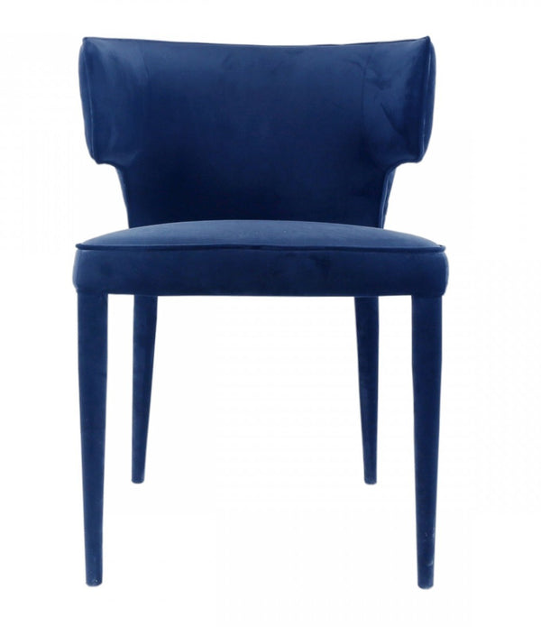 Blue Velvet Wrapped Dining Chair