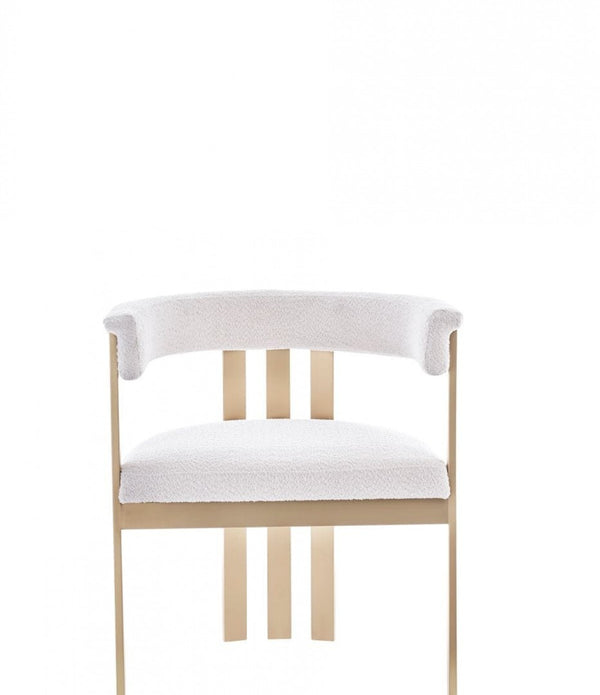 Beige Gold Dining Chair