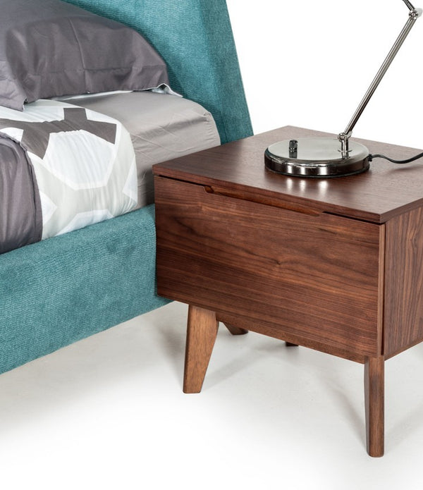 Mid Century Modern Walnut Veneer Nightstand