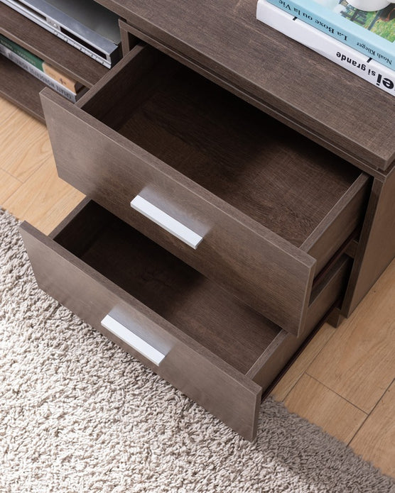 Modern Rustic Walnut Oak TV Stand