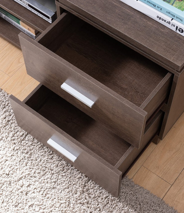 Modern Rustic Walnut Oak TV Stand