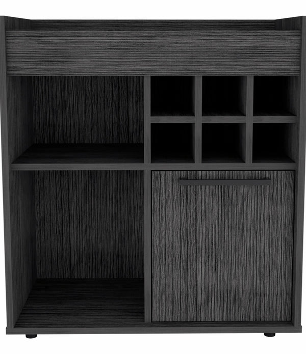 Smokey Oak Bar Cabinet with One Door Panel