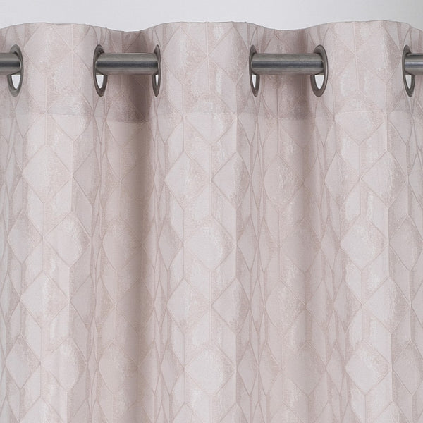 Set of Two 84"  Blush Textured Window Curtain Panels