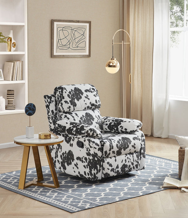 Black Contemporary Modular Manual Recliner Chair