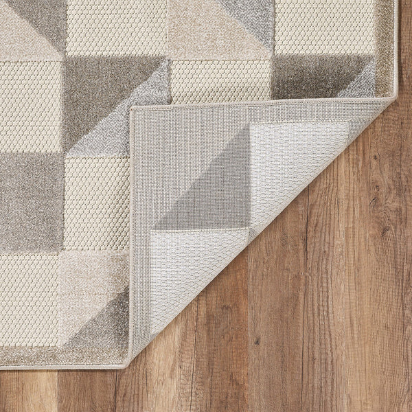 2" x 4" Gray Triangle Indoor Outdoor Area Rug