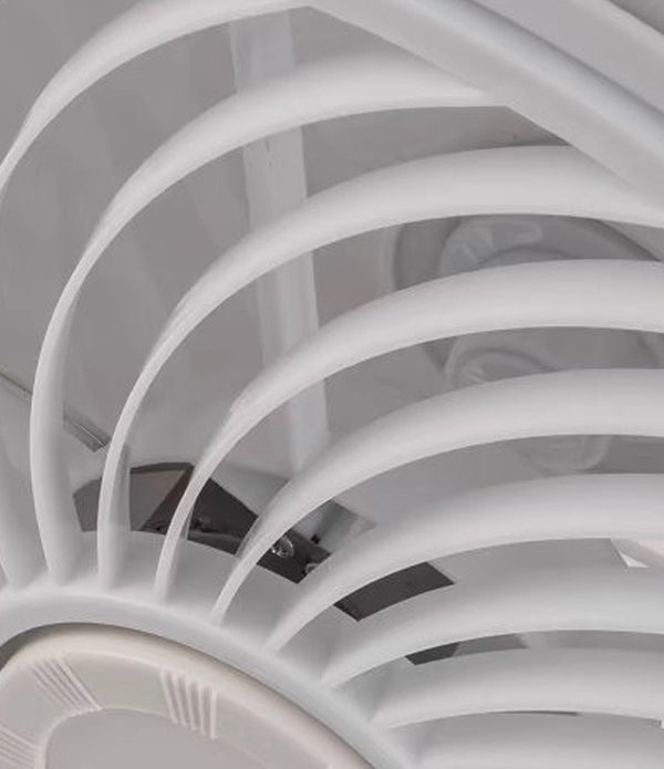 Contemporary White Ceiling Lamp And Fan