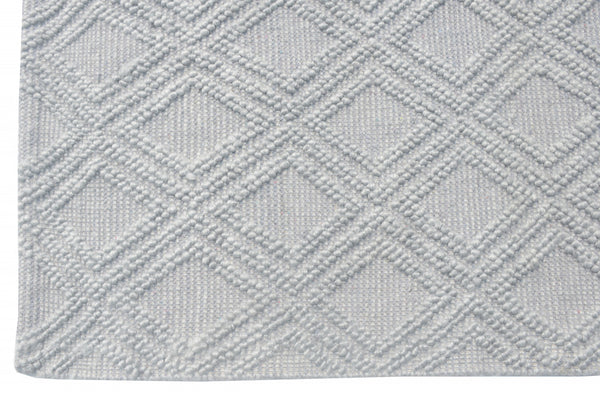 5" x 7" Gray Diamond Lattice Modern Area Rug