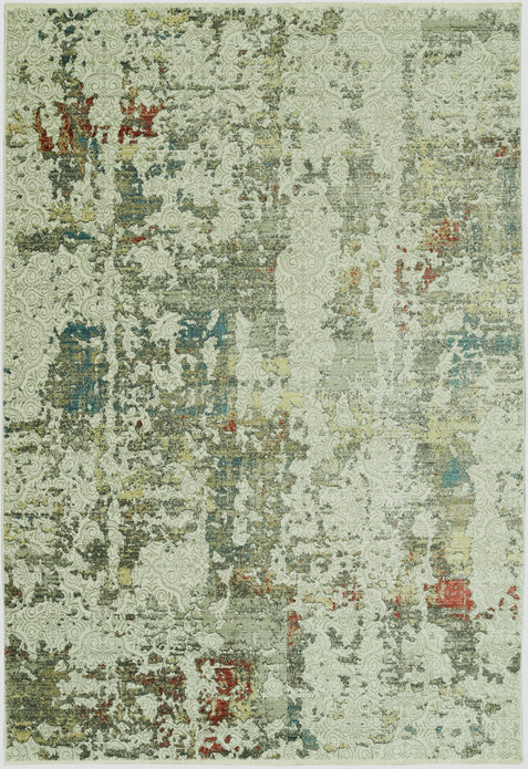 2" x 8" Sage Ivory Weathered Vintage Runner Rug