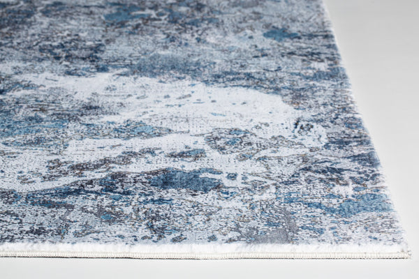 6" x 9" Gray Blue Abstract Galaxy Area Rug