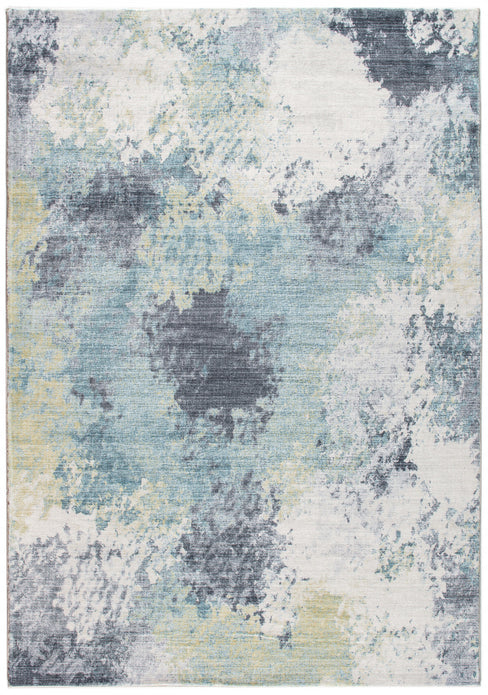 5" x 8" Blue Yellow Abstract Sky Area Rug