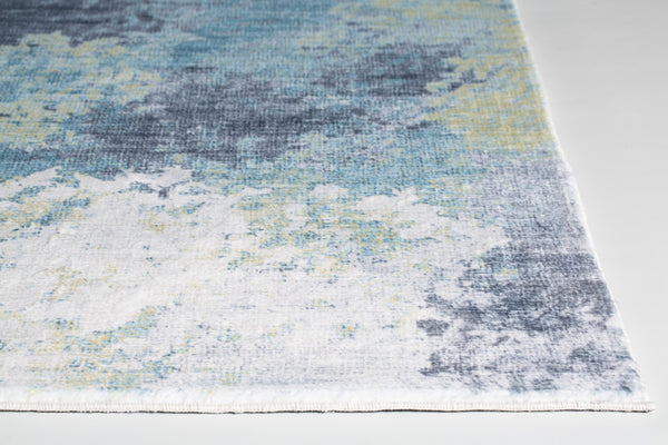 5" x 8" Blue Yellow Abstract Sky Area Rug