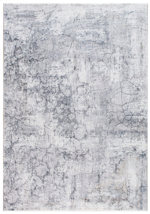 5" x 8" Gray Distressed Marble Area Rug