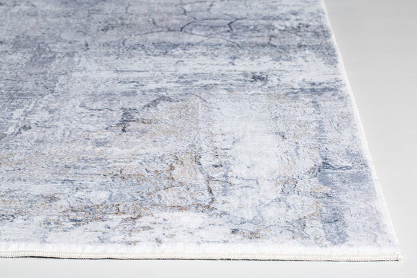 6" x 9" Gray Distressed Marble Area Rug