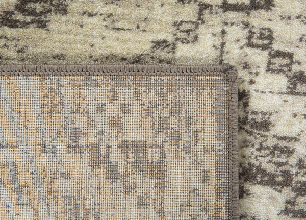 5" x 8" Gray Beige Distressed Diamond Area Rug