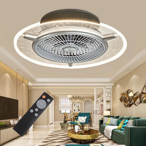 Luxurious Gold LED Ceiling Lamp And Fan