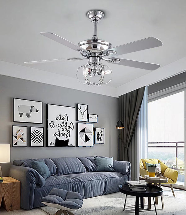 Modern Metal Chandelier Ceiling Fan