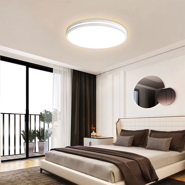 White Modern Ultra Thin Round LED Ceiling Light Fixture