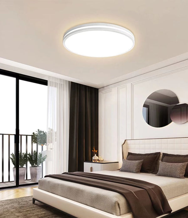 White Modern Ultra Thin Round LED Ceiling Light Fixture