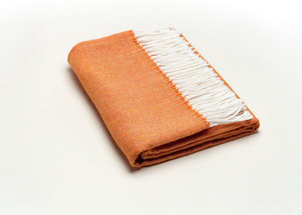 Terracotta Soft Acrylic Herringbone Throw Blanket