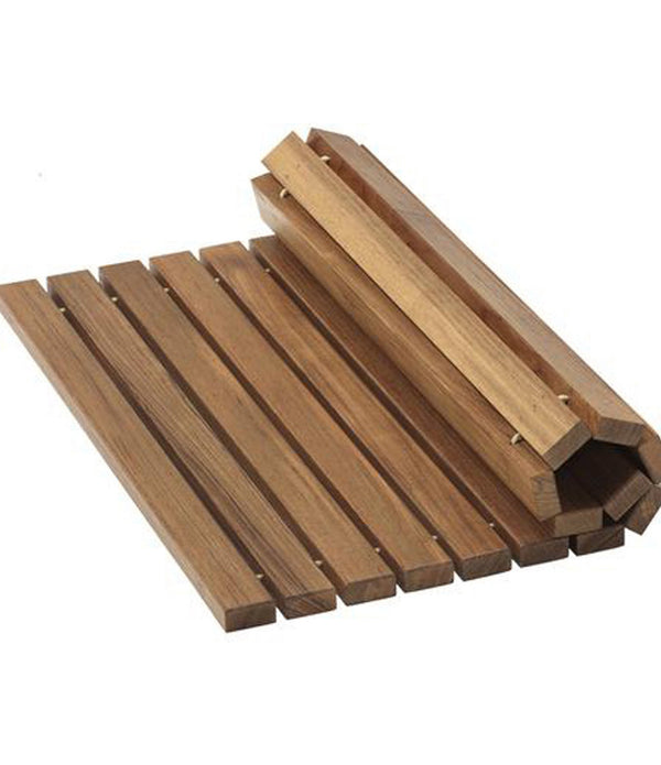 Designer Roll Up Genuine Teak 2' x 3' Mat