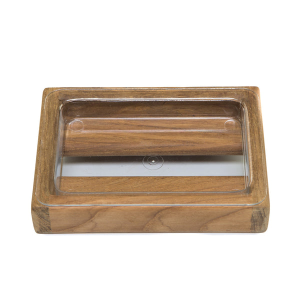 Traditional Solid Teak Vanity Soap Dish