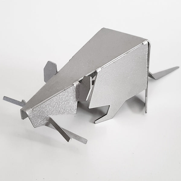 Aluminum 5" Medium Rat Origami Geometric Sculpture